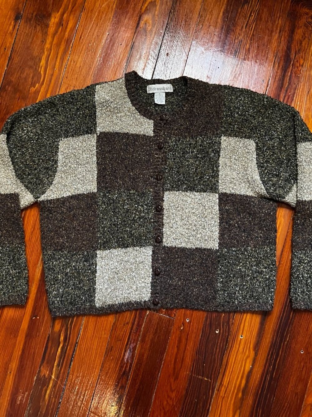 Earthy Patchwork Cardigan Sweataer - Picture 10 of 10